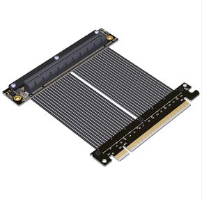 JMT ADT-M33 PCIe 4.0 x16 Extension Cable 15CM Dual Reverse Gen4 256G/bps Graphics Card Extender Compatible with ITX A4 Chassis (M33JM-TD)