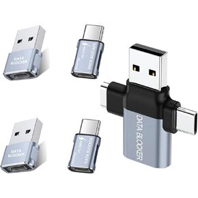 Data Blocker, USB C Data Blocker for iPhone 15 16 & Any USB C Mobile Phone Charging, Protect Against Juice Jacking, Hack Proof 100% Guaranteed, USB Data Blocker Adapter.