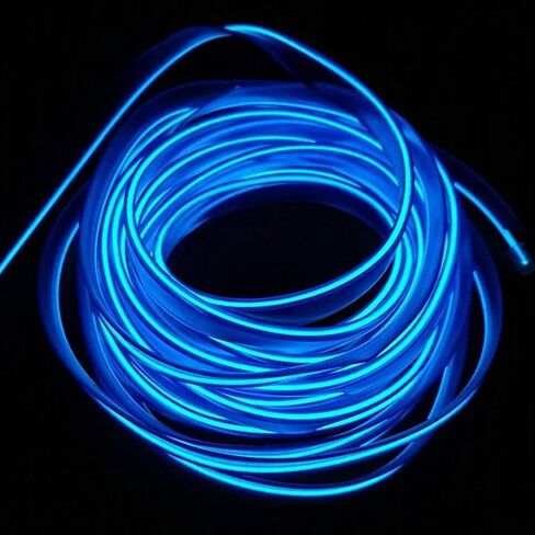 Car Light Strips 5M/16FT Cold Interior Trim Bright Car Decorative Atmosphere Electroluminescent Wire Tube Circle Up to 360 Degrees with Cigarette(White) in Saudi Arabia