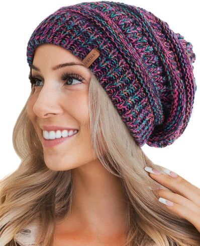 FURTALK Winter Hats for Women Slouchy Fleece Lined Hats Thick Knitted Cap in Saudi Arabia