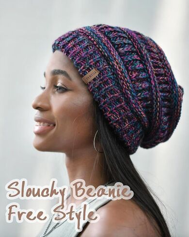 FURTALK Winter Hats for Women Slouchy Fleece Lined Hats Thick Knitted Cap in Saudi Arabia