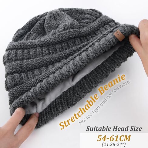 FURTALK Winter Hats for Women Slouchy Fleece Lined Hats Thick Knitted Cap in Saudi Arabia