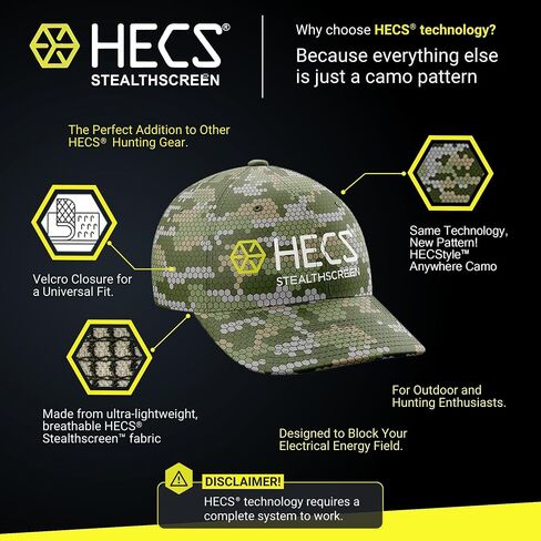 HECS Hunting HECStyle Stealth Screen Lightweight Camo Hat Patented Technology Accessories/Outdoor Apparel in Kuwait