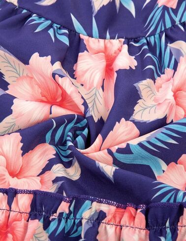 GRACE KARIN Girls Summer Dresses A-Line Swing Ruffle Girls Beach Dress Dark Blue Floral 10Y in Saudi Arabia