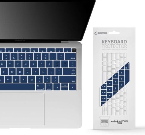 iBenzer Macaron Series Silicone Keyboard Cover for MacBook Pro13’’ with Function Keys NO Touch Bar (2018 2017 2016 Model A1708), Navy Blue, MKC06NVBL in Kuwait