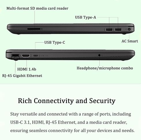 HP Laptop | 15.6" FHD | AMD Processor | 32GB DDR4 RAM | 512GB SSD | AMD UHD Graphics | 1080p FHD Camera | WiFi6 & Bluetooth5.2 | Windows 11 Pro | School & Business in Saudi Arabia