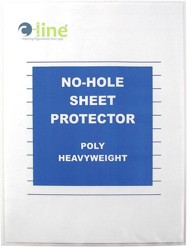 C-Line Top Loading Heavyweight Poly No-Hole Sheet Protectors, 8.5 x 11 Inches, 25 per Box (62907) in Saudi Arabia