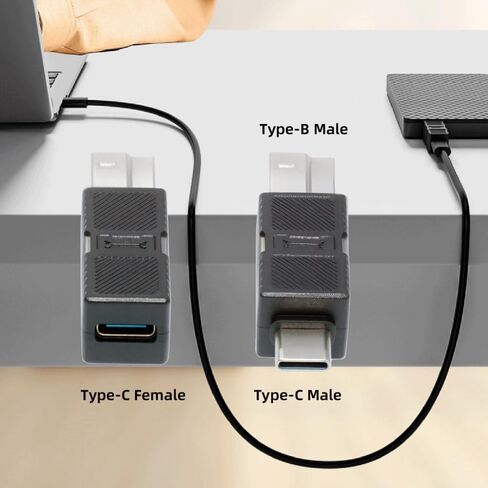 cablecc 2 pack USB3.0-C ذكر + أنثى إلى محول الذكور USB3.0-B لبيانات كاميرا SSD القرص in Kuwait