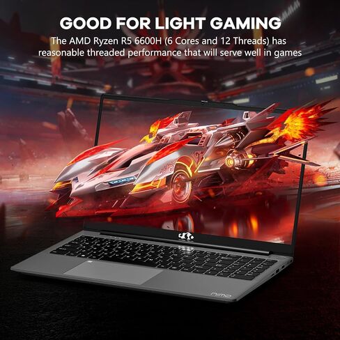 15.6" IPS FHD-Business-Gaming-Laptop, AMD Ryzen 5 6600H, 16GB DDR5 RAM 1TB SSD (Beat i5-12450H, Up to 4.5GHz) 100W Type C Computer with 6-Cores 660M GPU, Fingerprint, Backlit Keyboard in Saudi Arabia