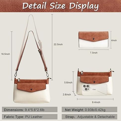 حقائب كروس للنساء محافظ جلدية: حقائب كتف نسائية عصرية متوسطة الحجم للسفر حقيبة كروس للسيدات in Kuwait