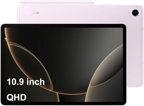 Samsung Galaxy Tab S9 Fe Android Tablet (10.9 "شاشة تعمل باللمس ، ذاكرة الوصول العشوائي 8 جيجا بايت ، تخزين 256 جيجابايت ، عمر بطارية طوله 18 ساعة ، قلم S ، كاميرا أمامية بدقة 12 ميجابكسل + كاميرا خلفية 8 ميجابكسل ، تصميم متين خفيفة الوزن) SM-X610 ، Laven in Saudi Arabia