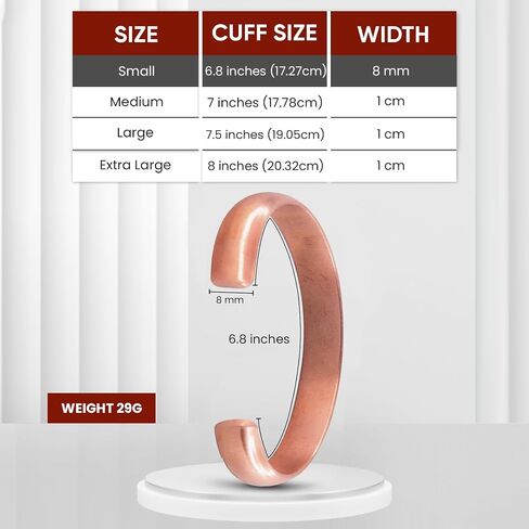 Handmade Pure Copper Bracelet for Men and Women,Adjustable Copper Jewelry with Premium Gift Box in Saudi Arabia