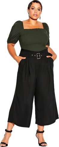 City Chic Women's Apparel Women's Plus Size Pant Easy Crop in Saudi Arabia