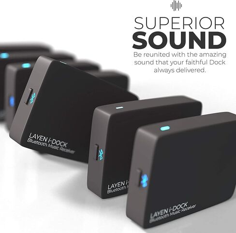 LAYEN i-Dock - Premium 30 Pin Bluetooth Adapter | Qualcomm CSR Chipset | aptX = Superior Wireless Audio | Multi-Pair | for Bose SoundDock & Other iPod iPhone Docking Stations (Not for Cars) in Saudi Arabia
