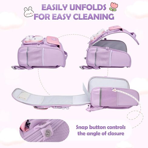 حقيبة ظهر للأطفال للفتيات: حقيبة ظهر مدرسية للمرحلة الابتدائية الابتدائية Kawaii Pink Girls حقيبة ظهر ذات سعة كبيرة حقيبة كتب للأطفال حقيبة ظهر للسفر حقيبة مدرسية مقاومة للماء للأعمار من 6 إلى 12 عامًا in Saudi Arabia