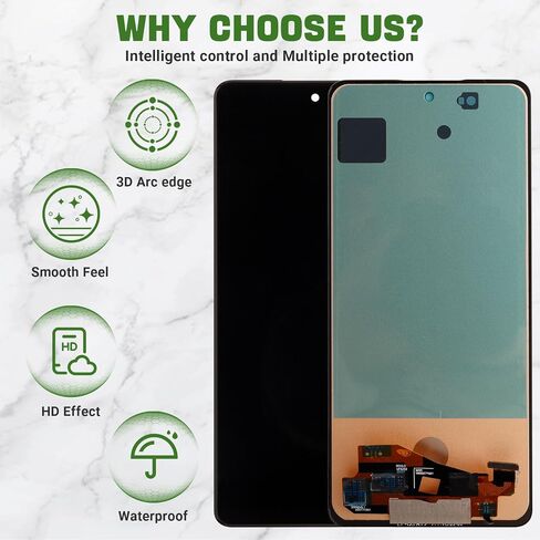 شاشة LCD جديدة TFT لجهاز Galaxy A72 4G A725 SM-A725F SM-A725F/DS SM-A725M SM-A725M/DS 6.7 "مع وظيفة أدوات الإصلاح المطورة-دالة بصمة الإصبع in Saudi Arabia