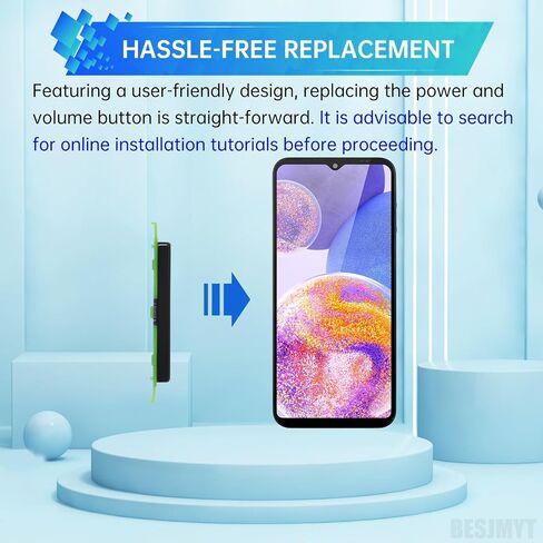 for Samsung Galaxy A23 5G Side Power Volume Button Replacement Power On Off Switch Volume Button Replacement Side Key Button Repair SM-A236U SM-A236U1 Black in Saudi Arabia