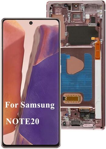 OLED for Samsung Galaxy NOTE20 5G N80F N981U S981U LCD Display Touch Screen Digitizer Assembly NOTE20 Screen Replacement Support Fingerprint+S-Pen (with Gold Frame+Back Cover+Tools) in Saudi Arabia