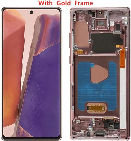 OLED for Samsung Galaxy NOTE20 5G N80F N981U S981U LCD Display Touch Screen Digitizer Assembly NOTE20 Screen Replacement Support Fingerprint+S-Pen (with Gold Frame+Back Cover+Tools) in Saudi Arabia