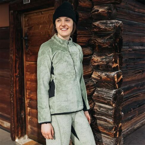 Burton AK Baker Hi-Loft 1/4-Zip Fleece Jacket - Women's Hedge Green, M in Kuwait