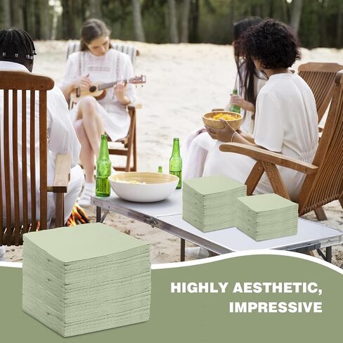 100PCS Disposable Sage Green Guest Napkins Paper Green Disposable Hand Towels Decorative Dinner Napkin Paper Disposable Hand Towels for Bathroom,Baby Shower,Wedding,Birthday,Party Supplies Table Decor in Saudi Arabia
