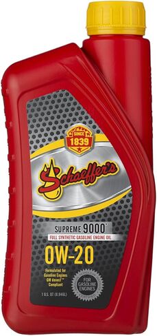 Schaeffer Manufacturing Co. 9004-012 Supreme 9000 Full Synthetic Gasoline Engine Oil 5W-20, 1-Quart Bottle (Pack of 12) in Kuwait