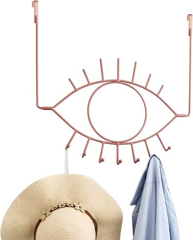 PandS Over The Door Hooks Angel Eye Bathroom Hook,7 Hooks Gold Metal Over Door Hanger,Hanging Towels Hat Purses - Sturdy Iron Over The Door Coat Rack in Saudi Arabia
