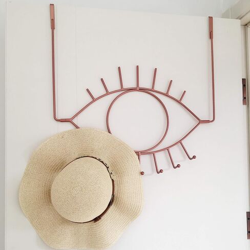 PandS Over The Door Hooks Angel Eye Bathroom Hook,7 Hooks Gold Metal Over Door Hanger,Hanging Towels Hat Purses - Sturdy Iron Over The Door Coat Rack in Saudi Arabia