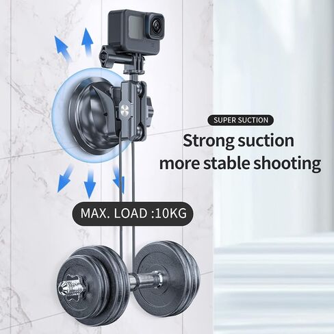 TELESIN Flexible Suction Car Mount for GoPro, iPhone, Android - 75mm Diameter in Saudi Arabia