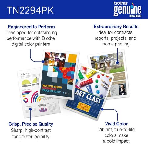 Brother Genuine TN229BK Black Standard Yield Printer Toner Cartridge - Print up to 1,500 Pages(1) in Kuwait