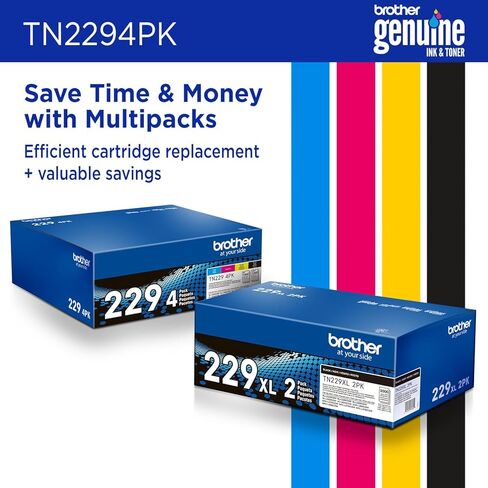 Brother Genuine TN229BK Black Standard Yield Printer Toner Cartridge - Print up to 1,500 Pages(1) in Kuwait