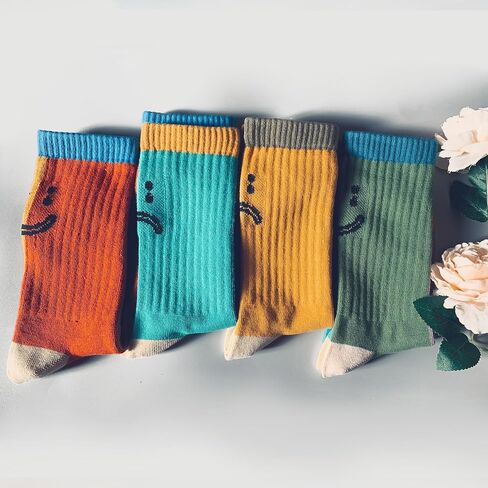 Socks Women's leopard - zebra - Cool & Cute Pop Culture Novelty Crew Socks Gift Funny Crazy Dress Women men 4 Packs in Saudi Arabia