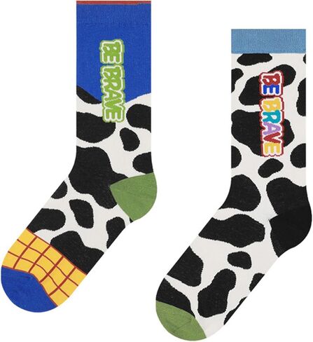 Socks Women's leopard - zebra - Cool & Cute Pop Culture Novelty Crew Socks Gift Funny Crazy Dress Women men 4 Packs in Saudi Arabia