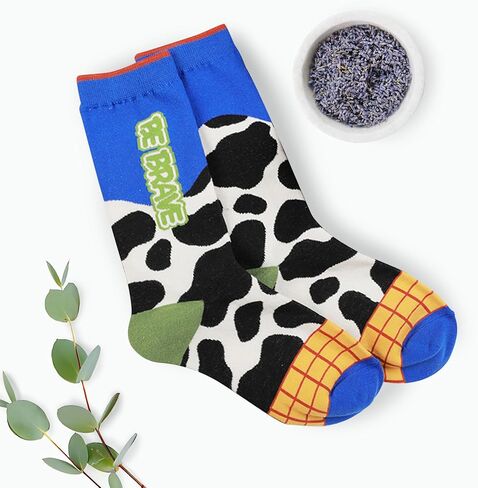 Socks Women's leopard - zebra - Cool & Cute Pop Culture Novelty Crew Socks Gift Funny Crazy Dress Women men 4 Packs in Saudi Arabia