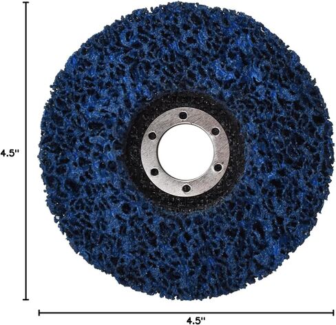 10Pcs 4-1/2 x 7/8 Bule Stripping Wheel Strip Discs Rust Remover Wheel Paint Removal Disc Blue Coloured for Angle Grinders, Rust Welds, Oxidation, Paint Cleaning and Removing in Saudi Arabia