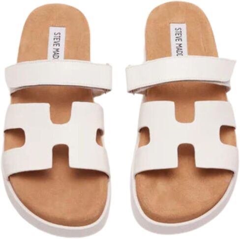 Steve Madden Women's Mayven Slide Sandal, Camel Leather, 8 in Saudi Arabia