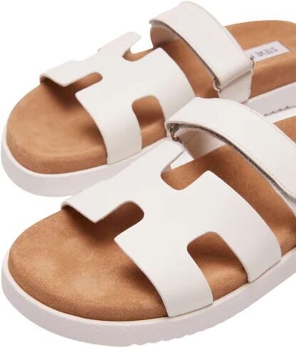 Steve Madden Women's Mayven Slide Sandal, Camel Leather, 8 in Saudi Arabia