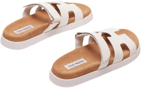 Steve Madden Women's Mayven Slide Sandal, Camel Leather, 8 in Saudi Arabia