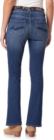 Angels Forever Young Women's Everflex Curvy Belted Bootcut Mid-Rise Jeans (Available in Plus Size) in Saudi Arabia
