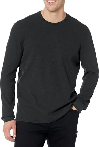 John Varvatos Men's Dante Long Sleeve Waffle, Regal Purple in Saudi Arabia