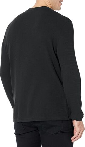 John Varvatos Men's Dante Long Sleeve Waffle, Regal Purple in Saudi Arabia