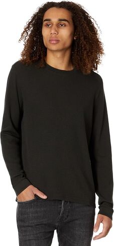 John Varvatos Men's Dante Long Sleeve Waffle, Regal Purple in Saudi Arabia