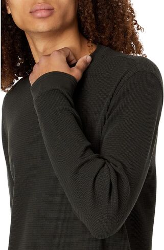 John Varvatos Men's Dante Long Sleeve Waffle, Regal Purple in Saudi Arabia