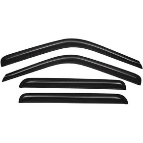 Lightronic WV94095 Outside-Mount Window Visors Rain Guards, Dark Smoke, 4-Pieces Set, Fits 1992-2000 Chevrolet/GMC C/K1500/2500/3500 Crew Cab, 1995-2000 Tahoe/Yukon, 1999-2000 Escalade/Yukon Denali