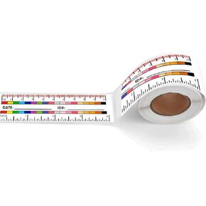 Self-Adhesive Wound Measurement Tools Sticker 100 pcs Wound Measuring Ruler Tape-Medical Ruler Body Measuring Tool for Wound Measure Measuring Tape Rulers Sticker