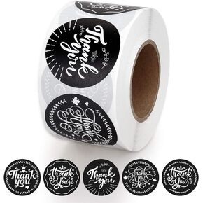 Thank You Stickers Small Business Roll 2 Inch 500Count Craft Floral Designed