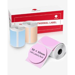 Phomemo Labels,Thermal Color Label,1.57'' x 1.18''Square Self-Adhesive Sticker Paper for Phomemo M110 M220 M221 M120 M200 M150 M250 M260 Printer, for Barcode,Name,Address (Pink/Blue/Khaki