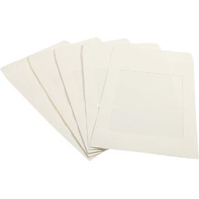 PATIKIL Full Face Window Envelopes 10 Pack A4 Clear Single Sided for Mailing Statement Photos Catalogs, Black