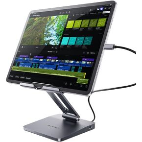 iPad Dock with Foldable Tablet Stand 4K HDMI, 100W PD, USB 3.0 Ports, SD/TF, for iPad Pro 2018/2020/2021/2022,iPad Air 2020 iPad Mini 6th,M1 M2, Windows, Android