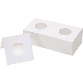 50Pcs Coin Flips 2 by 2 Inch Cardboard Paper Coin Holder for All Coin Collection Collector Collecting Supplies (40 mm)